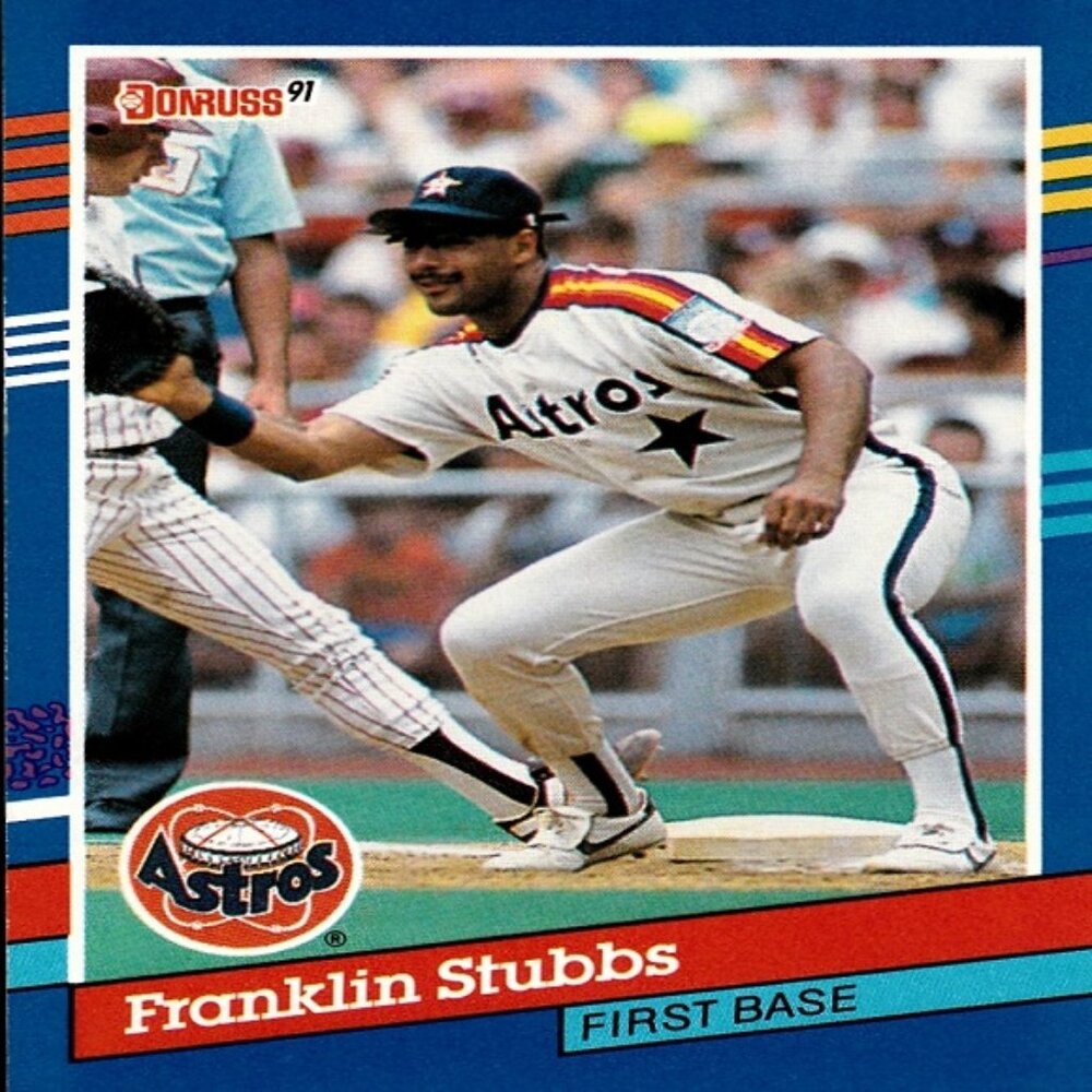 Franklin Stubbs (Astros) Vintage Donruss '91 Blue Border MLB Card - Number 99